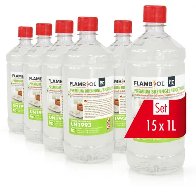 Produktbild von Kristall Brenngel, für Dekofeuer, Speisewärmer 1x 1l Flasche