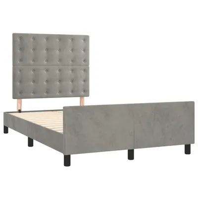 Immagine prodotto di Giroletto senza Materasso Grigio Chiaro 120x190 cm Velluto