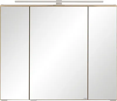 Produktbild von Spiegelschrank >Paris< in Wotaneiche - 80x64x20cm (BxHxT)