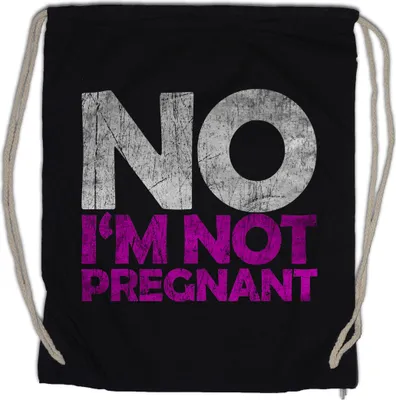 Produktbild von Urban Backwoods No I'm Not Pregnant, Turnbeutel, Farbe: Schwarz