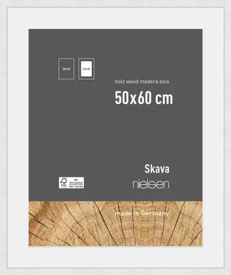 Obrázek produktu pro Nielsen dřevěný obrazový rám Skava bílý 50x60 cm s paspartou 40x50 cm