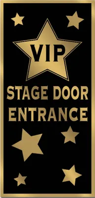 Image de VIP entrée décoration de porte noir-doré 76x150cm - taille unique