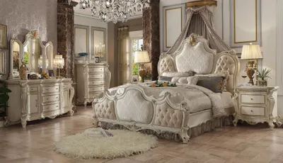 Obrázok produktu pre Klasická posteľ baroko rokoko chesterfield štýl dvojlôžko koža hotel starožitné postele