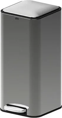 Produktbild von 5Five Mulleimer/treteimer - titanium - Metall - 30 Liter - 62 cm