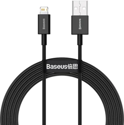 Zdjęcie produktu dla Baseus Superior kabel USB - Lightning 2,4 A 2 m czarny (CALYS-C01)