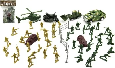 Produktbild von Set Soldaten mit Zubehör Kunststoff CZ Design auf Karte 18x26cm