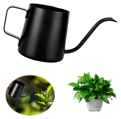 Produktbild von Mini Gießkanne 250 ML für Zimmerpflanzen aus Edelstahl in Schwarz
