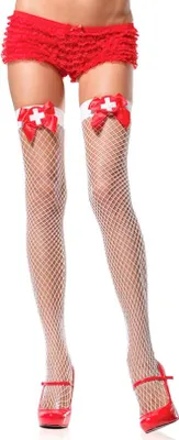 Produktbild von Krankenschwester Netz-Strümpfe - für Fasching