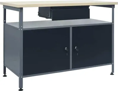 Obrázek produktu pro Pracovní stůl černý 120 x 60 x 85 cm ocel