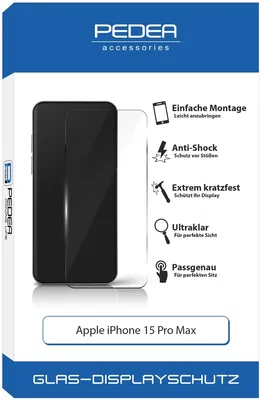 Produktbild von PEDEA Display-Schutzglas für Apple iPhone 15 Pro Max
