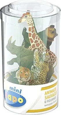 Produktbild von Papo 33021 - Spielfiguren-Set: Mini PLUS Wildtiere Set 2 (Kunststoffbehälter, 6 Stück)