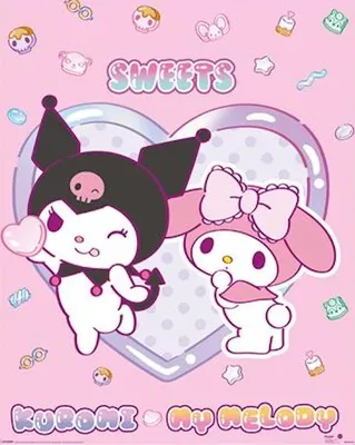 Image de Sanrio - Kuromi my Melody Sweets - 40x50cm - Affiche Poster