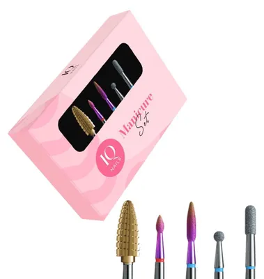 Produktbild von Set mit 5 Fräsern für Hybrid-, Gel-, Acryl- und Nagelhautbehandlungen – Expert II