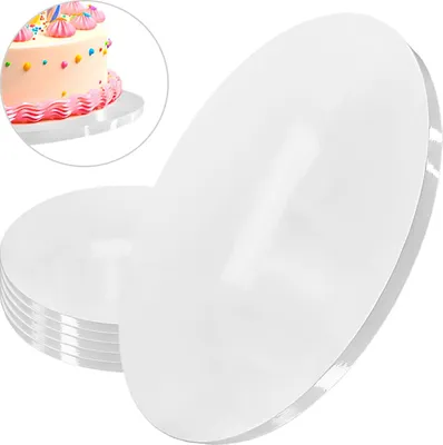 Obrázek produktu pro Základní deska na dort bílá 34 cm 1,2 cm Sada 5 kulatých dortových bubnů Luxe Brand4Cake