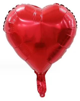 Zdjęcie produktu dla BALON FOLIOWY SERCE czerwony 25 cm na hel walentynki zaręczyny ślub dekoracja serduszko