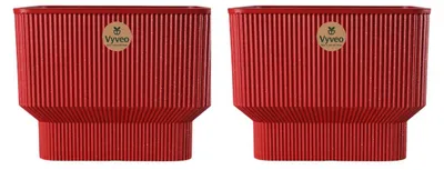 Productafbeelding van Vyveo - Bloempot Ciro - Set van 2 - Rood - 31x24 cm