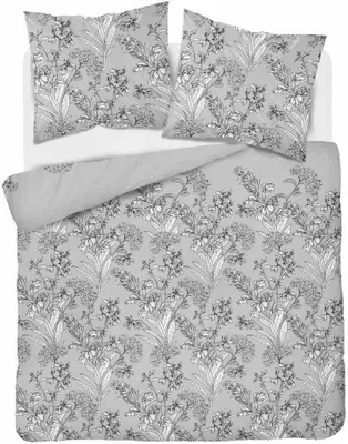 Immagine prodotto di Biancheria da letto in raso 160x200 grigio fiori 4601 A Home Satin 64