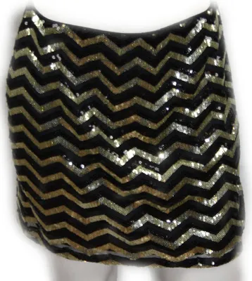 Produktbild von Vero Moda Damen Minirock LINN Schwarz mit Gold (XS)