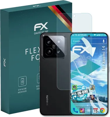 Produktbild von atFoliX FX-ActiFleX 3x Schutzfolie kompatibel mit Xiaomi 14 Folie