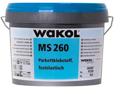 Productafbeelding van WAKOL MS 260 elastische parketlijm 18 kg – duurzame kleefkracht en flexibiliteit