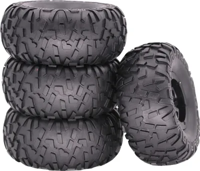Produktbild von 2.2 Zoll aufblasbare Reifen Edelstahlradfelgendurchmesser 135 mm für SCX10 TRX4 D90 90046 1/10 RC Car black_4PCS