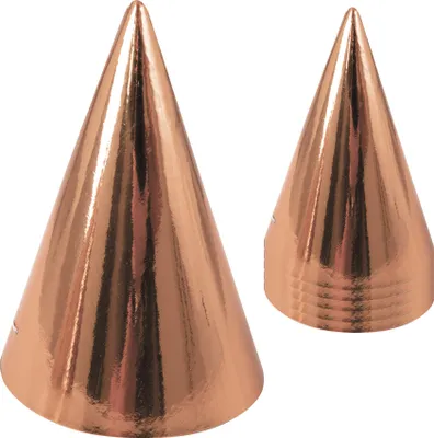 Produktbild von Partyhüte rose-gold-metallic 15 cm - Einheitsgröße