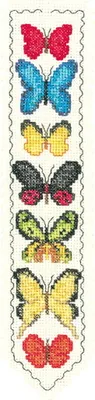 Produktbild von Le Bonheur des Dames Kreuzstich-Lesezeichen "Schmetterling", 5x20cm