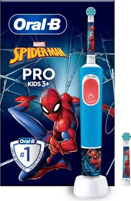 Produktbild von Oral-B Pro Kids Elektrische Zahnbürste Spiderman 2 Timer-Modi Wiederaufladbarer Akku