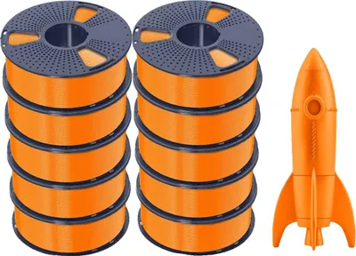 Zdjęcie produktu dla Filament PLA+, szybkie drukowanie, kompatybilny z większością drukarek 3D, pomarańczowy