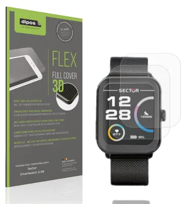 Immagine prodotto di 2x Pellicola protettiva opaca per Sector Smartwatch S-08 Protezione Antiurto Anti-Shock