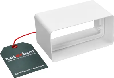 Produktbild von KOTARBAU® Verbindungsstück für Lüftungssysteme 110 mm x 55 mm Flachkanal Rechteckiger Rohrverbinder Weiß Abluftkanal Effektives Kanalverbindungsstück aus Kunststoff Abluftrohr Lüftungsrohr