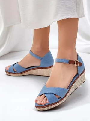 Obrázok produktu pre Royalfashion Dámske sandále na klinovom opätku bez špičky Terrific, veľkosť 40