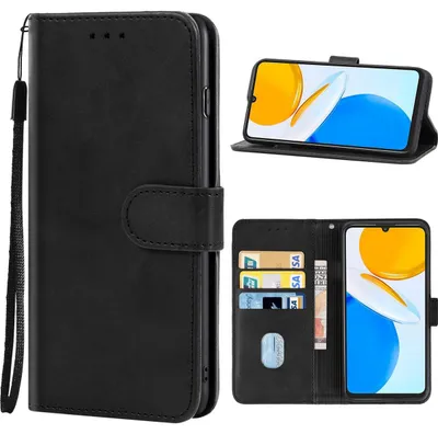 Produktbild von Mobigear Wallet Klapphülle für HONOR X7 - 2 Kartenfächer mit Standfunktion Kunstleder Schwarz