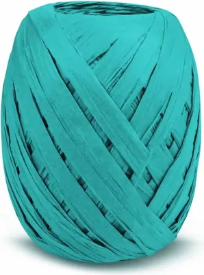 Obrázek produktu pro PRÄSENT Páska s pruhy Papírová rafia Eiknäuel akvamarínová 10 mm x 30 m z papíru