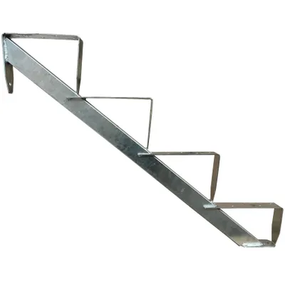 Produktbild von 1x Treppenholm 4 Stufen Höhe 72cm Verzinkt Holz-Treppe Holm Treppenwange Treppenrahmen