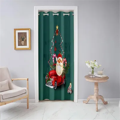 Obrázok produktu pre Záves na dvere, zatemňovací, 150x180 cm, tmavozelený