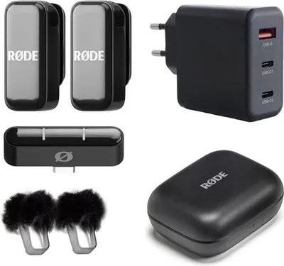Zdjęcie produktu dla Bezprzewodowy system mikrofonowy Rode Wireless Micro USB-C z zasilaczem