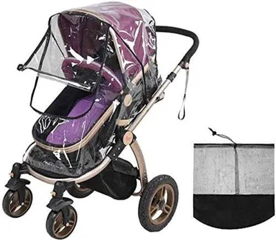 Produktbild von Famanu Regenschutz für Kinderwagen - Universelle Regenabdeckung für Kinderwagen