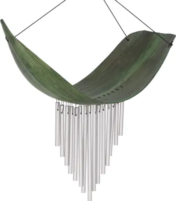 Produktbild von Aluminium Klangspiel, Exotisches Windspiel - Palmenblatt Grün, Palmblätter,Aluminium, 30*40*10 cm, Windspiele & Klangspiele
