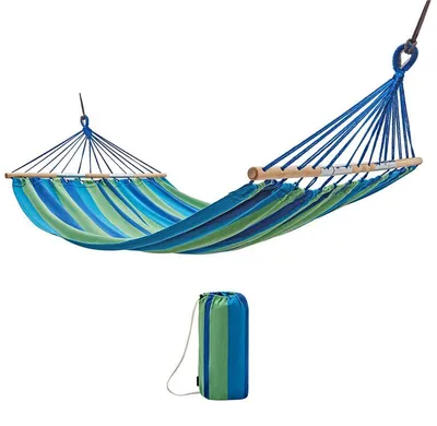 Obrázek produktu pro King Camp Houpací síť se skládací výztuhou KG2002 BELLE 200 x 140 cm modrá