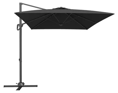 Produktbild von KOMFOTTEU 300 x 200 cm rechteckiger Sonnenschirm, neigbarer Ampelschirm mit Kurbel, Fußpedal & Kreuzsockel, 360° drehbar Gartenschirm, freischwingender Marktschirm für Garten, Terrasse, Balkon