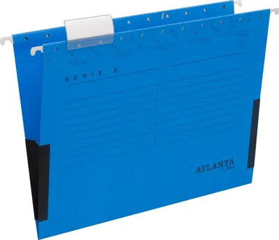 Produktbild von Hängetasche Serie E A4 240g/qm mit Gewebefröschen blau Packung mit 25 Stück