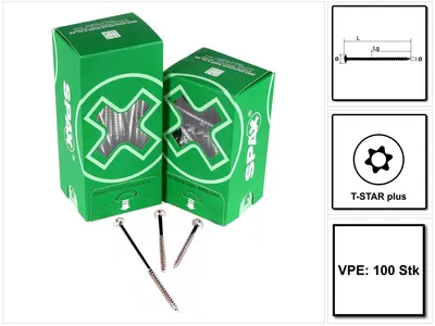 Zdjęcie produktu dla Wkręt SPAX HI.FORCE z łbem talerzowym 6,0 x 140 mm 100 szt. ( 0251010601405 ) z gwintem częściowym Torx T-STAR plus T30 4CUT WIROX