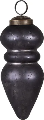 Zdjęcie produktu dla Clayre & Eef bombka świąteczna Ø 5x11 cm czarne szkło