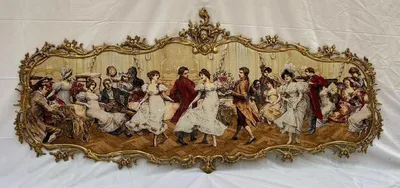 Obrázok produktu pre Casa Padrino Baroque mural multicoloured / brass 194 x V. 88 cm - Veľkolepá nástenná dekorácia v barokovom štýle s mosadzným rámom - Barokové dekorácie na stenu - Noble & Magnificent