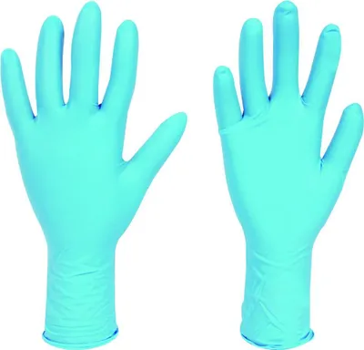 Produktbild von HYGOSTAR Einweghandschuhe Nitril blau, lang und verstärk | KT(50)NITRIL-EINWEGHA. BLAU M