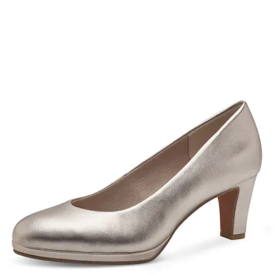 Produktbild von MARCO TOZZI Damen Pumps mit Blockabsatz Vegan, Beige (Platinum), 40 EU