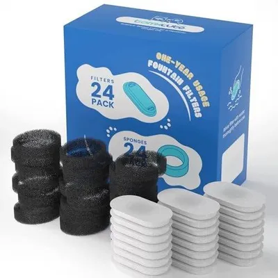 Zdjęcie produktu dla Filtry zamienne do fontanny dla kotów tomxcute węglowe 48 szt.