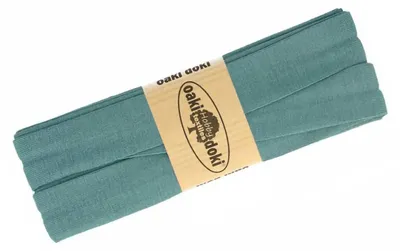 3m Oaki Doki Tricot de Luxe Jersey-Schrägband Einfassband elastisch petrolgrau petrol