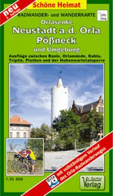 Obrázok produktu pre Pößneck, Neustadt an der Orla a okolie 1 : 35 000. cyklistická a turistická mapa